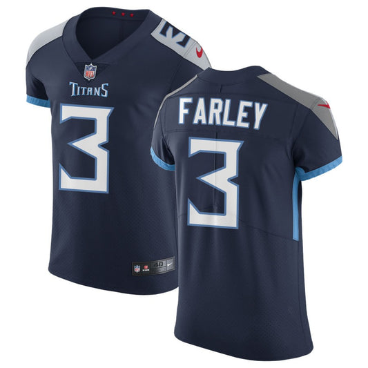 Caleb Farley Tennessee Titans Nike Vapor Untouchable Elite Jersey - Navy