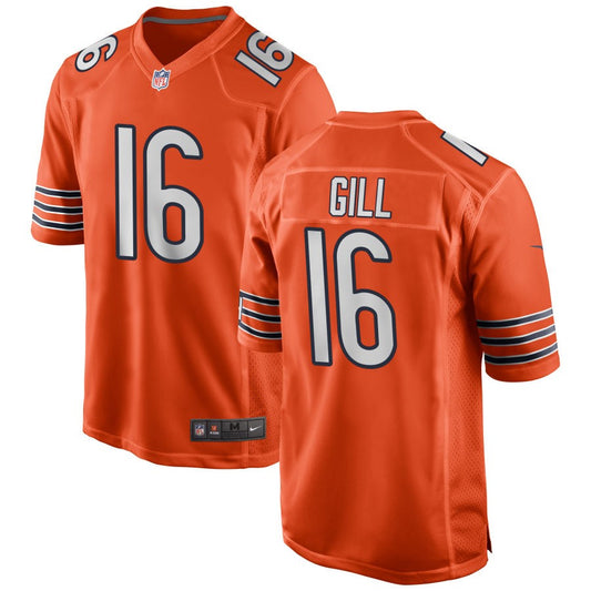 Trenton Gill Chicago Bears Nike Alternate Game Jersey - Orange