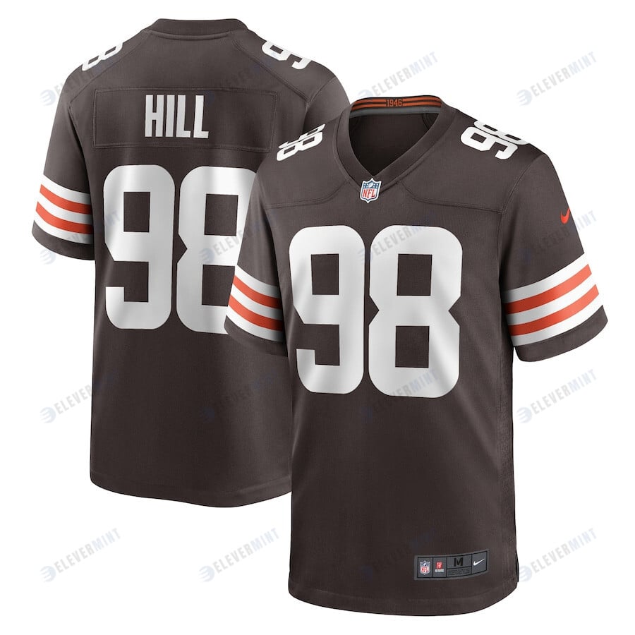 Trysten Hill 98 Cleveland Browns Men Game Jersey - Brown