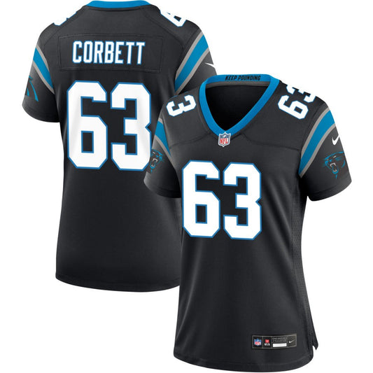 Austin Corbett Carolina Panthers Nike Women's Game Jersey - Black