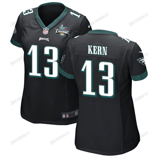 Brett Kern 13 Philadelphia Eagles Super Bowl LVII Champions 2 Stars Women Game Jersey - Black