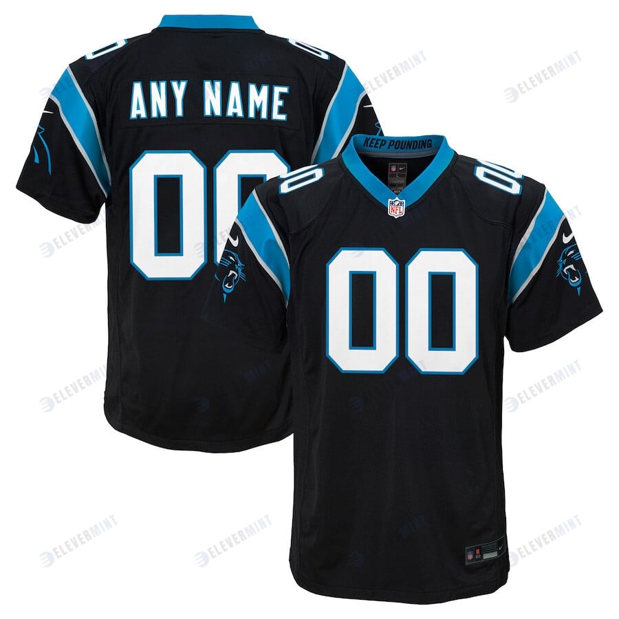 Carolina Panthers Custom YOUTH Game Jersey - Black