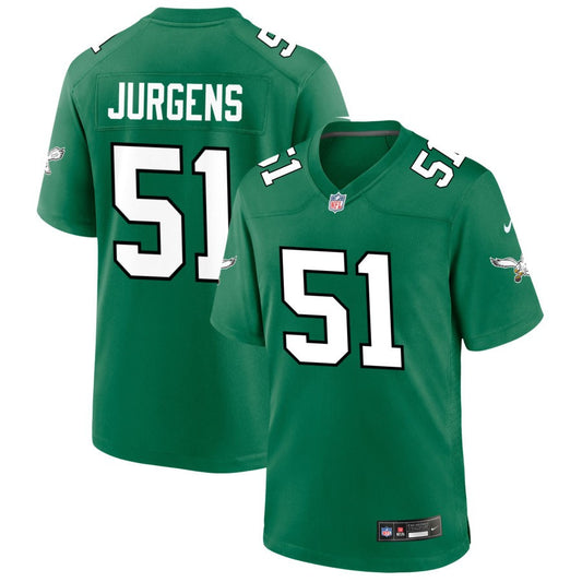 Cam Jurgens Philadelphia Eagles Nike Alternate Game Jersey - Kelly Green