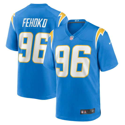 Breiden Fehoko Los Angeles Chargers Nike Game Player Jersey - Powder Blue