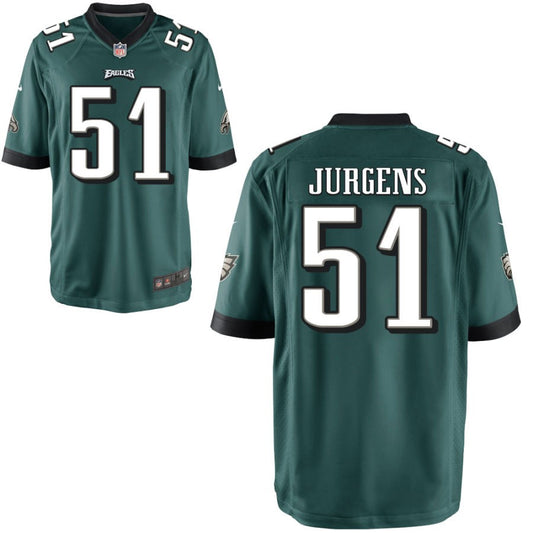 Cam Jurgens Philadelphia Eagles Nike Youth Game Jersey - Midnight Green