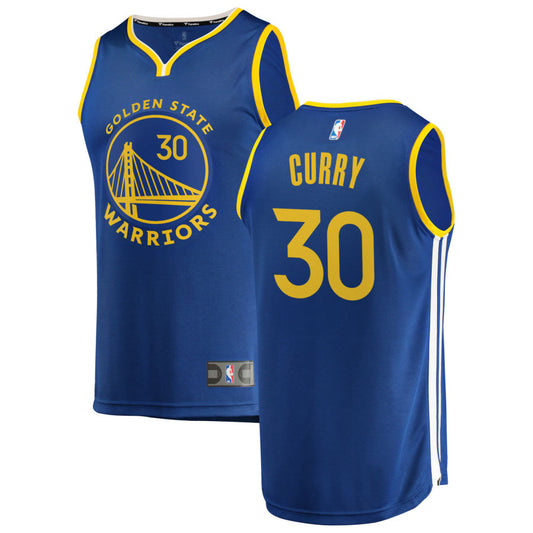 Stephen Curry Golden State Warriors Fanatics Branded 2019/20 Fast Break Replica Jersey Royal - Icon Edition