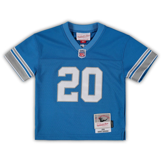 Youth Barry Sanders Mitchell & Ness Lions 1996 Retired Legacy Jersey - Blue