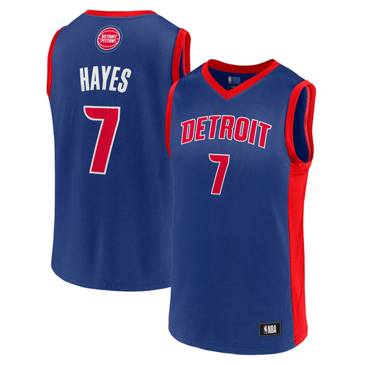 Youth Killian Hayes Blue Detroit Pistons Player Jersey