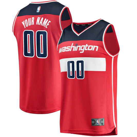 Washington Wizards Fanatics Branded Youth Fast Break Custom Replica Jersey Red - Icon Edition