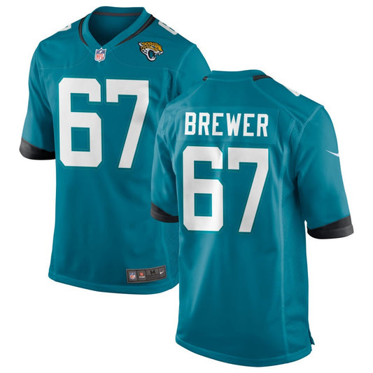 Chandler Brewer Jacksonville Jaguars Nike Youth Game Jersey - Teal