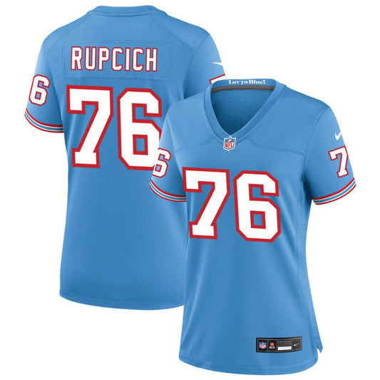 Andrew Rupcich Tennessee Titans Nike Women's Oilers Throwback Game Jersey - Light Blue