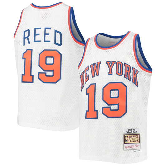 Willis Reed New York Knicks Mitchell & Ness Youth 1969/70 Hardwood Classics Swingman Jersey - White