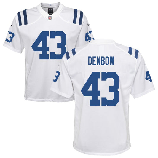 Trevor Denbow Nike Indianapolis Colts Youth Game Jersey - White