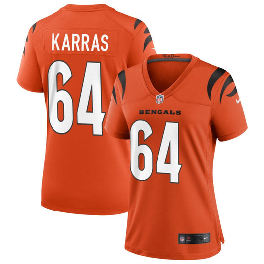 Ted Karras Cincinnati Bengals Nike Women's Alternate Game Jersey - Orange