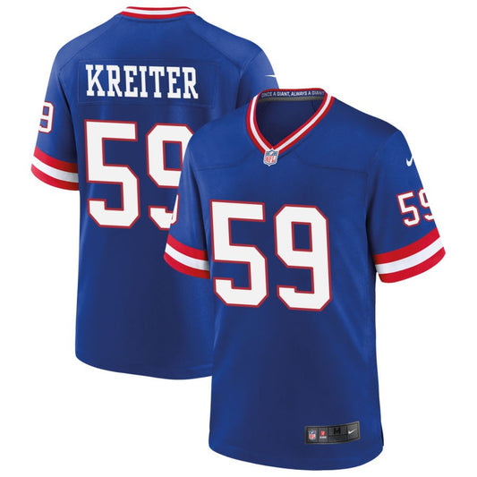 Casey Kreiter New York Giants Nike Classic Game Jersey - Royal