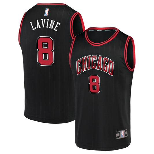 Zach LaVine Chicago Bulls Fanatics Branded Fast Break Replica Jersey Black - Statement Edition