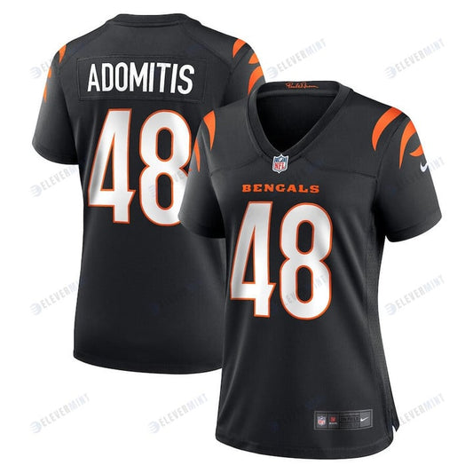 Cal Adomitis 48 Cincinnati Bengals Women's Game Jersey - Black