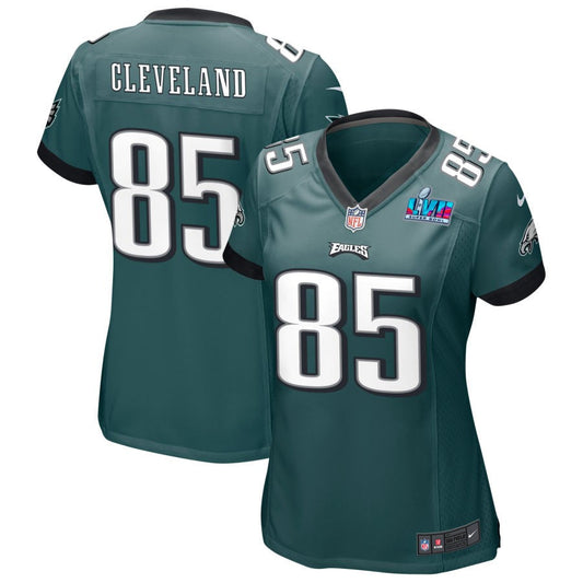 Tyrie Cleveland Philadelphia Eagles Nike Women's Super Bowl LVII Game Jersey - Midnight Green