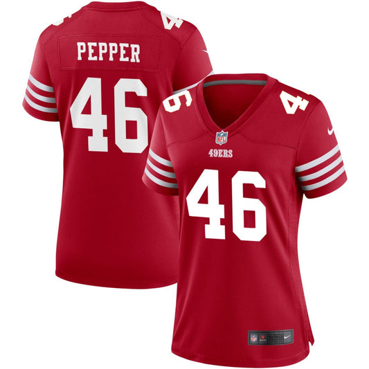 Taybor Pepper San Francisco 49ers Nike Women's Game Jersey - Scarlet