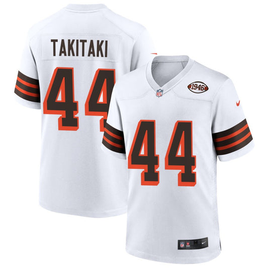 Sione Takitaki Cleveland Browns Nike 1946 Collection Alternate Jersey - White