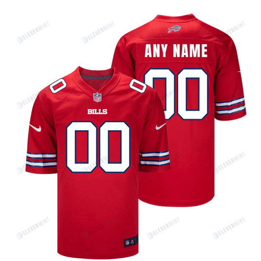 Buffalo Bills Custom Alternate Men Game Jersey - Red