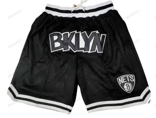 Brooklyn Nets NBA Retro Shorts - Black