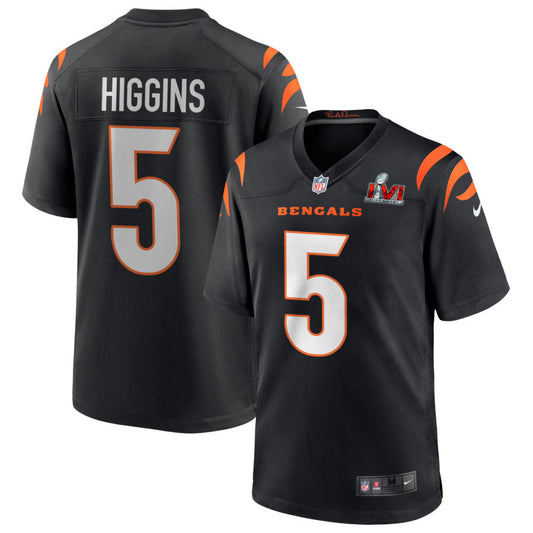 Tee Higgins Cincinnati Bengals Nike Super Bowl LVI Game Jersey - Black