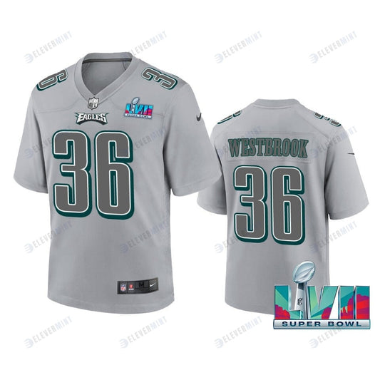 Brian Westbrook 36 Philadelphia Eagles Super Bowl LVII Youth Atmosphere Game Jersey - Gray