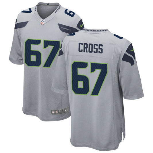 Charles Cross Seattle Seahawks Nike Alternate Game Jersey - Gray