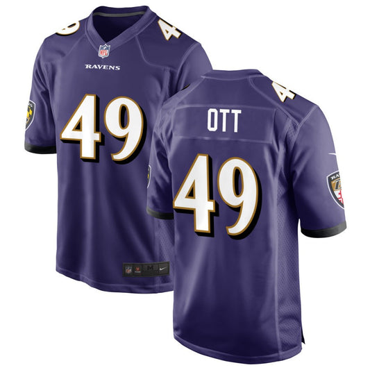 Tyler Ott Baltimore Ravens Nike Game Jersey - White