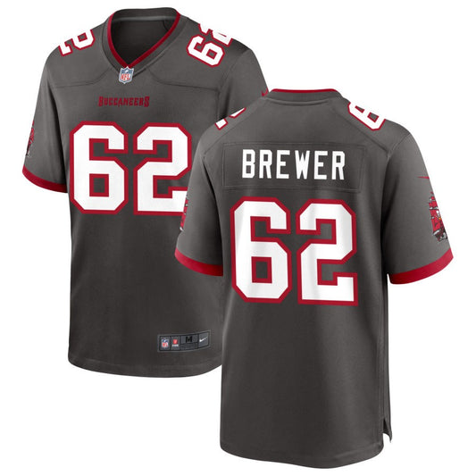 C.J. Brewer Tampa Bay Buccaneers Nike Youth Alternate Game Jersey - Pewter