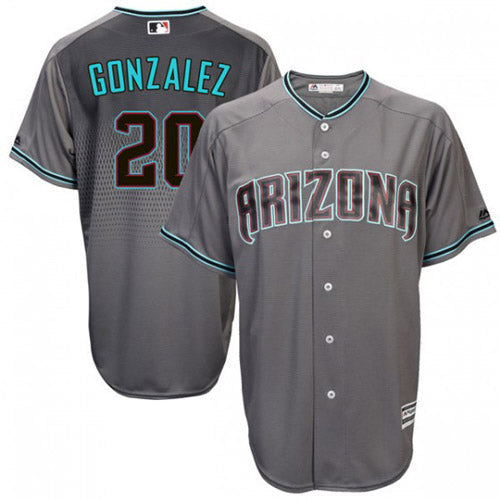 Youth Arizona Diamondbacks Luis Gonzalez Replica Road Jersey - Teal/Gray