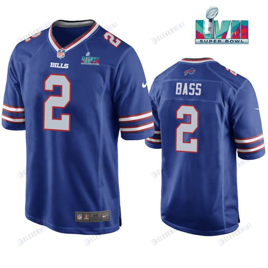 Tyler Bass 2 Buffalo Bills Super Bowl LVII Game Player Men Jersey - Royal Jersey