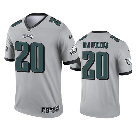 Youth Philadelphia Eagles Brian Dawkins Inverted Legend Jersey - Silver